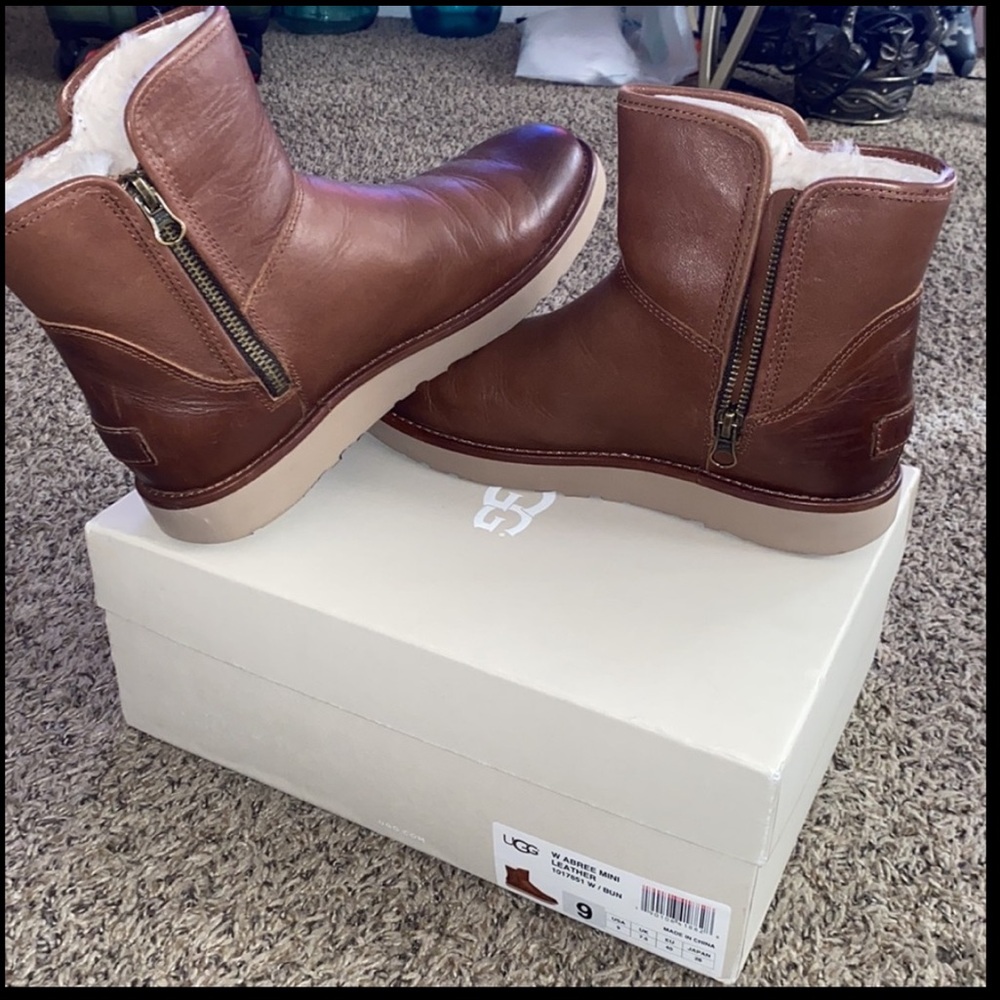 UGG Brown Leather Boots